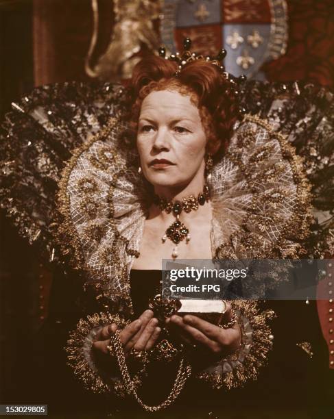 British actress Glenda Jackson as Queen Elizabeth I in the film 'Mary, Queen of Scots', 1971. The film was released in the same year as the...