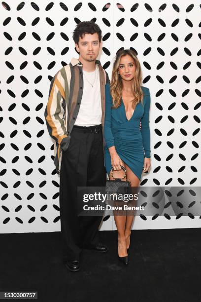 Asa Butterfield and guest attend the British Vogue x Self Portrait Summer Party at Chiltern Firehouse on July 13, 2023 in London, England.