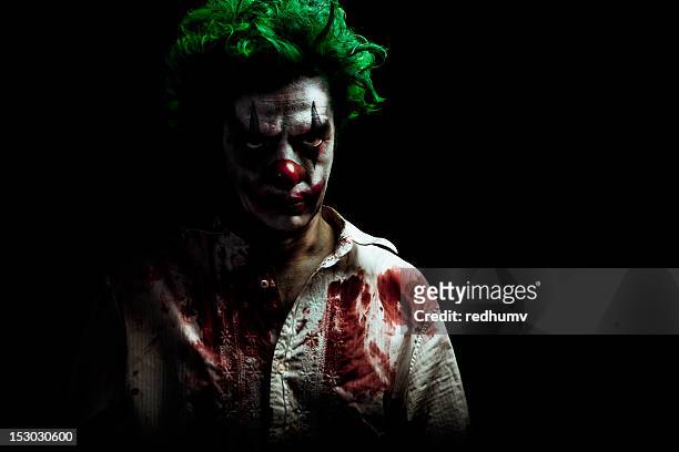 evil vampire clown - joker stock pictures, royalty-free photos & images