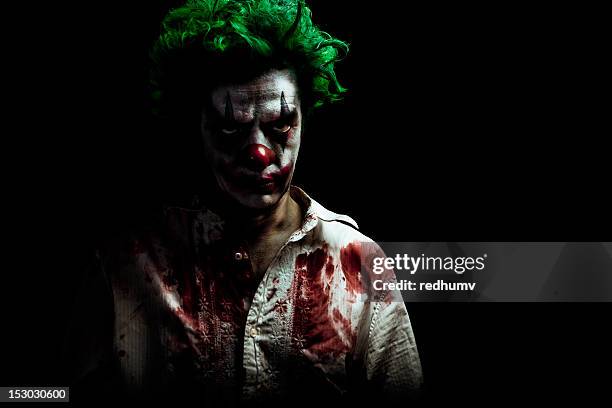 evil vampire clown - scary clown 個照片及圖片檔