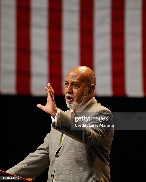 Representative Alcee L. Hastings speaks at Palace Theater at Kings Point on September 28, 2012 in Tamarac, Florida.