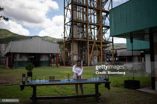 An employee prepares a rum tasting at the Ron Santa Teresa distillery in El Consejo, Aragua state, Venezuela, on Friday, June 2, 2023. Ron Santa...