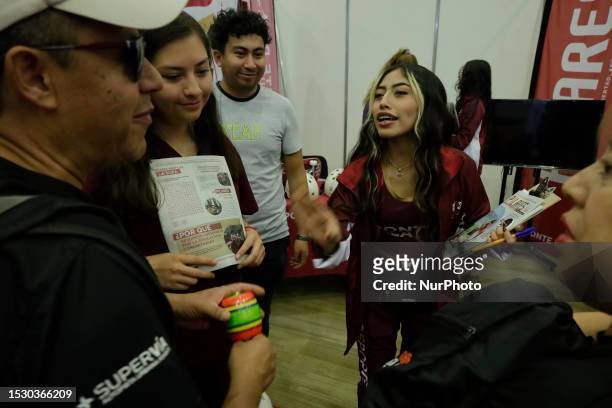 Group of women are carrying out various activations at the World Trade Center in Mexico City, on july 13, during the presentation of kits for the...