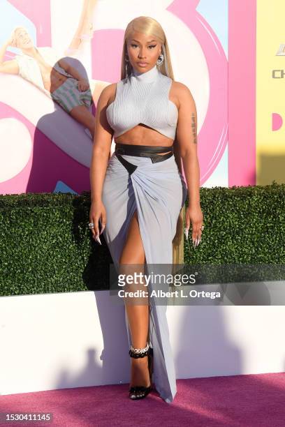 Nicki Minaj attends the World Premiere Of "Barbie" held at Shrine Auditorium and Expo Hall on July 09, 2023 in Los Angeles, California.