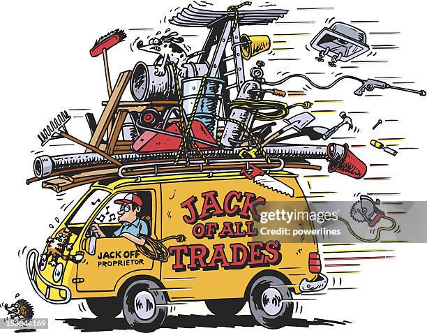 jack of all trades - electrician stock illustrations