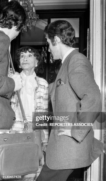 Coco Chanel et Jacques Chazot à Paris en 1970