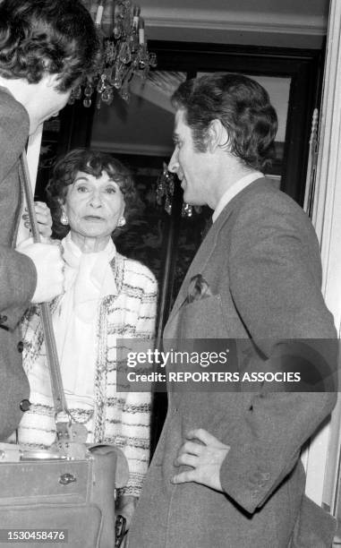 Coco Chanel et Jacques Chazot à Paris en 1970