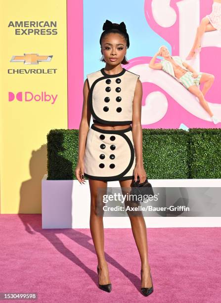 Skai Jackson attends the World Premiere of "Barbie" at Shrine Auditorium and Expo Hall on July 09, 2023 in Los Angeles, California.