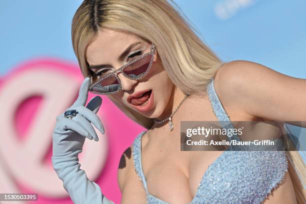 Ava Max attends the World Premiere of "Barbie" at Shrine Auditorium and Expo Hall on July 09, 2023 in Los Angeles, California.