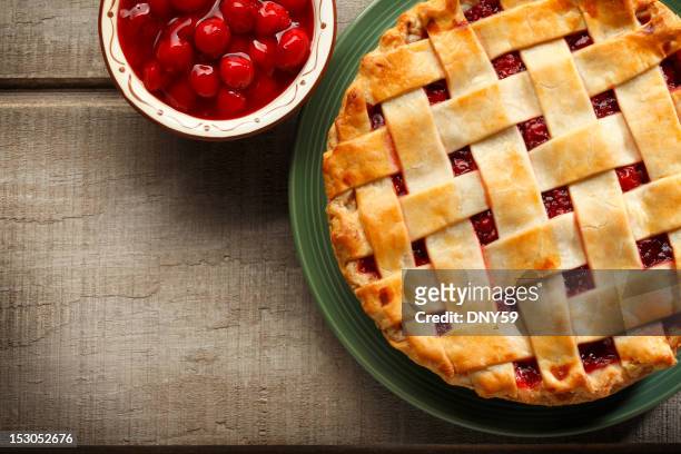 cherry pie - cherry pie stock pictures, royalty-free photos & images