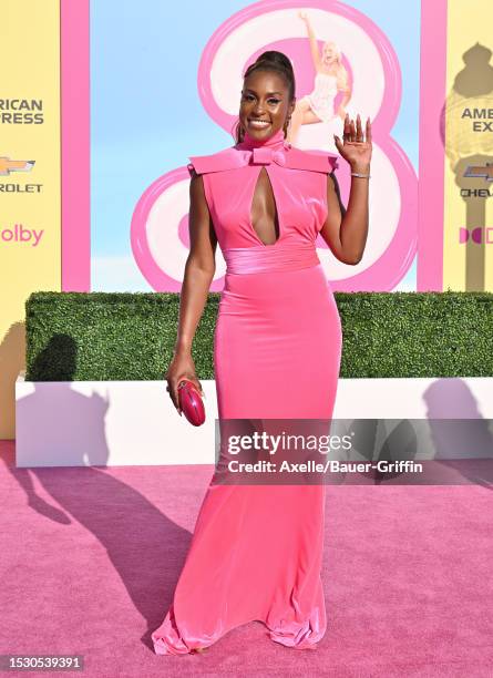 Issa Rae attends the World Premiere of "Barbie" at Shrine Auditorium and Expo Hall on July 09, 2023 in Los Angeles, California.