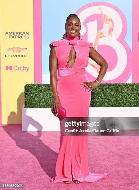 Issa Rae attends the World Premiere of "Barbie" at Shrine Auditorium and Expo Hall on July 09, 2023 in Los Angeles, California.
