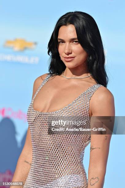 Dua Lipa attends the World Premiere of "Barbie" at Shrine Auditorium and Expo Hall on July 09, 2023 in Los Angeles, California.
