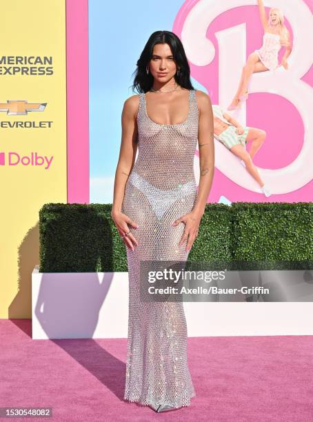 Dua Lipa attends the World Premiere of "Barbie" at Shrine Auditorium and Expo Hall on July 09, 2023 in Los Angeles, California.