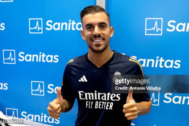 Dani Ceballos player of Real Madrid at Valdebebas training ground on July 10, 2023 in Madrid, Spain.