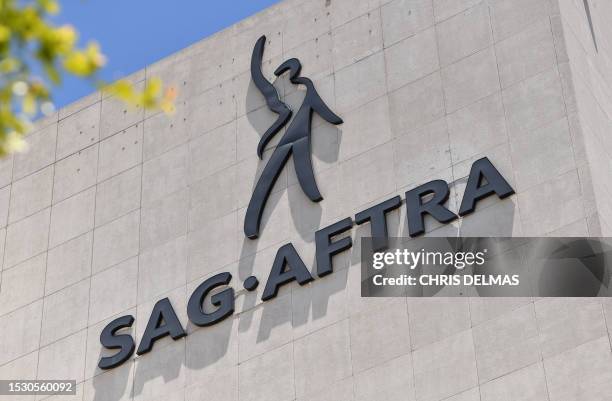The SAG-AFTRA building, home to the US labor union that represents film and television actors, singers, and other performers, is seen in Los Angeles,...