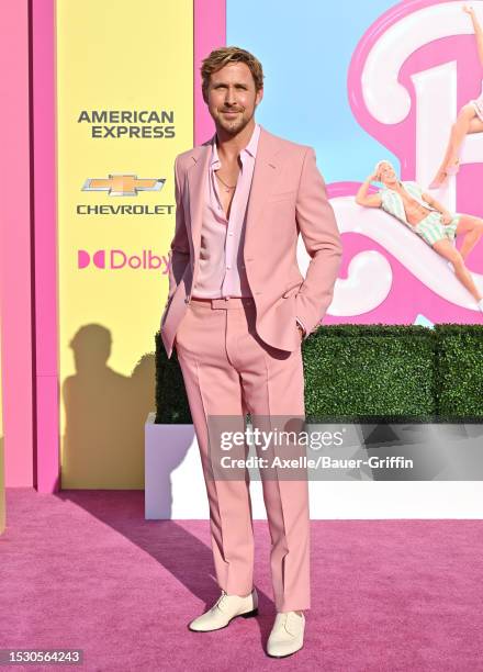 Ryan Gosling attends the World Premiere of "Barbie" at Shrine Auditorium and Expo Hall on July 09, 2023 in Los Angeles, California.