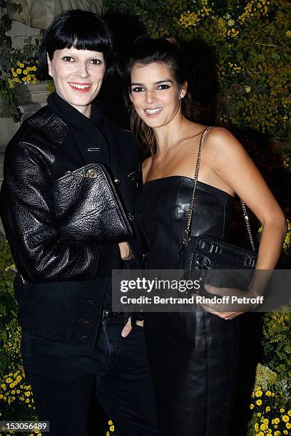 Eleonora Bose , and actress Clara Lago attend the Loewe Spring / Summer 2013 show as part of Paris Fashion Week at on September 29, 2012 in Paris,...