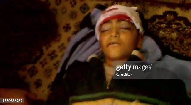 An image grab taken from a video uploaded on YouTube on November 15, 2011 shows Syrian boy Abdallah al-Shartah who was killed during clashes in the...