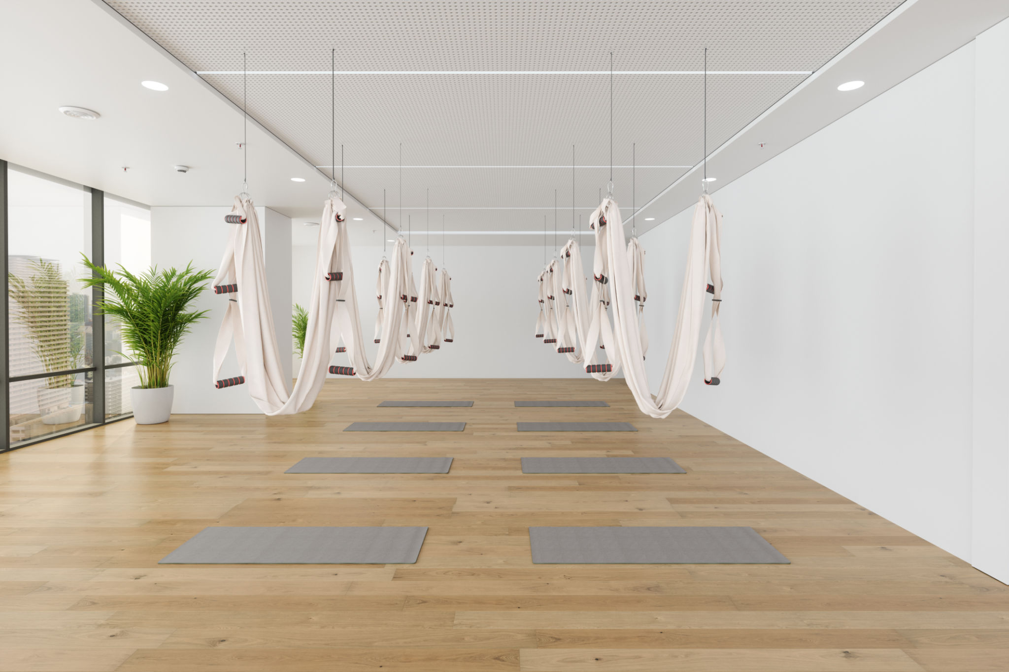 aerial yoga class