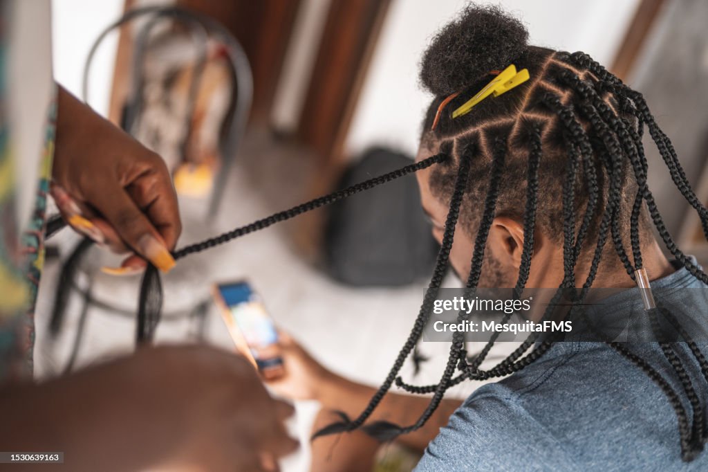 Rastafarian afro hair