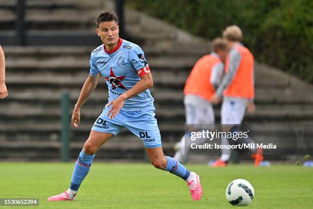 Jelle Vossen of Zulte pictured in action during a friendly pre-season game ahead of the 2023 - 2024 Jupiler Pro League season between 1B team SV...