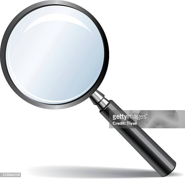 magnifying glass to help look closer at objects  - magnifying glass stock illustrations