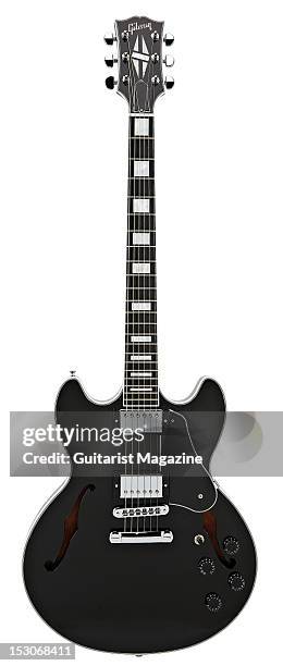 Gibson Midtown custom electric guitar, during a studio shoot for Guitarist Magazine/Future via Getty Images, February 2, 2012.