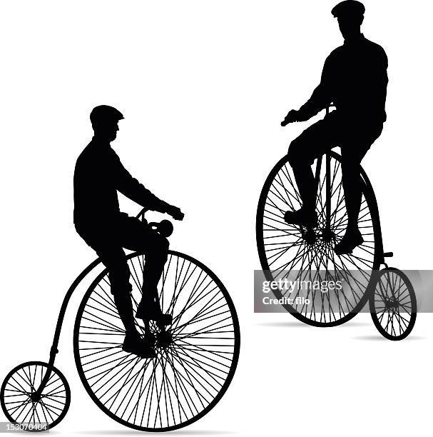 penny farthing bicycle - 1920s stock illustrations