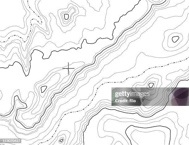 stockillustraties, clipart, cartoons en iconen met topography background [vector] - contour drawing
