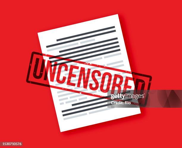uncensored document - criminal case stock illustrations