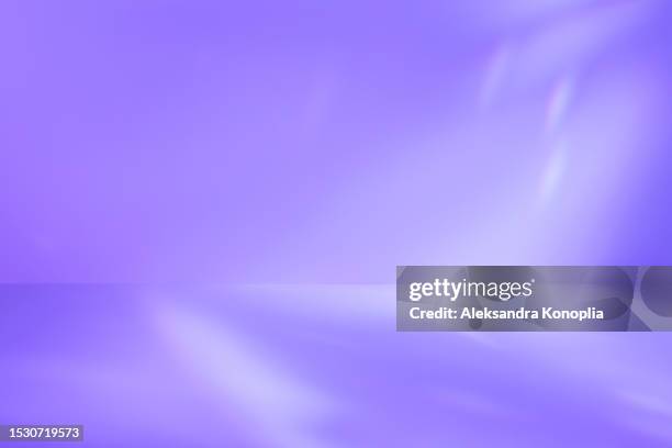 empty neon holographic pastel purple backdrop scene spotlight illuminated. abstract 3d stage background with crystal light effect. - stage light 3d stock pictures, royalty-free photos & images