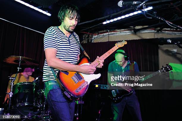 Bruce Soord and Jon Sykes of English progressive rock group Pineapple Thief performing live on stage at The Borderline in London, on December 15,...