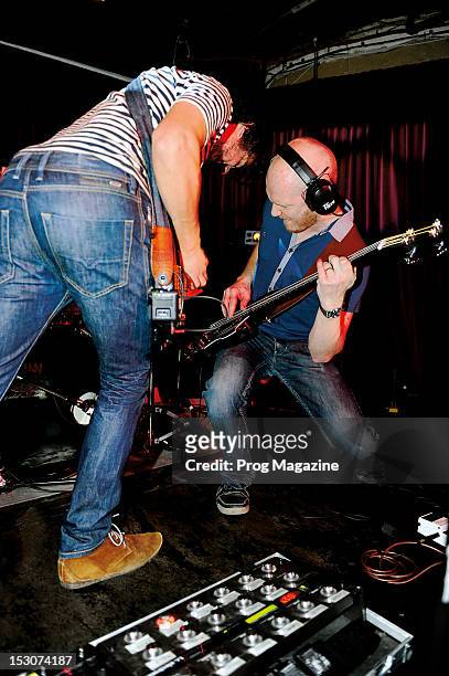 Bruce Soord and Jon Sykes of English progressive rock group Pineapple Thief performing live on stage at The Borderline in London, on December 15,...