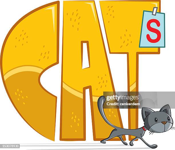 black cat passing by the type - cat walking stock illustrations