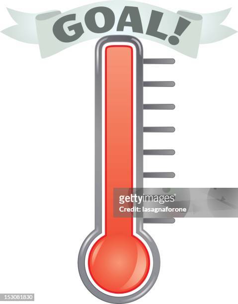 Gedrag psychologie overhemd Fundraising Thermometer High-Res Vector Graphic - Getty Images