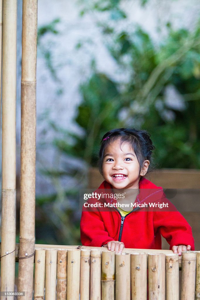 A local girl poses for a portrait.