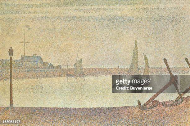 The Channel at Gravelines in the Evening, 1890. By George Seurat.