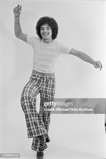 Young Soul Train dancer Tyrone Swan during a photo shoot, United States, 25th January 1974.