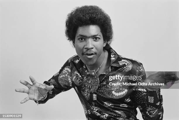 Soul Train dancer Carl Grigsby during a photo shoot, United States, 26th March 1974.