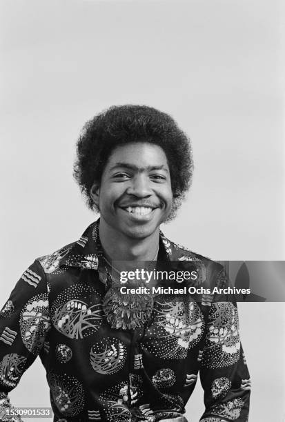 Soul Train dancer Carl Grigsby during a photo shoot, United States, 26th March 1974.