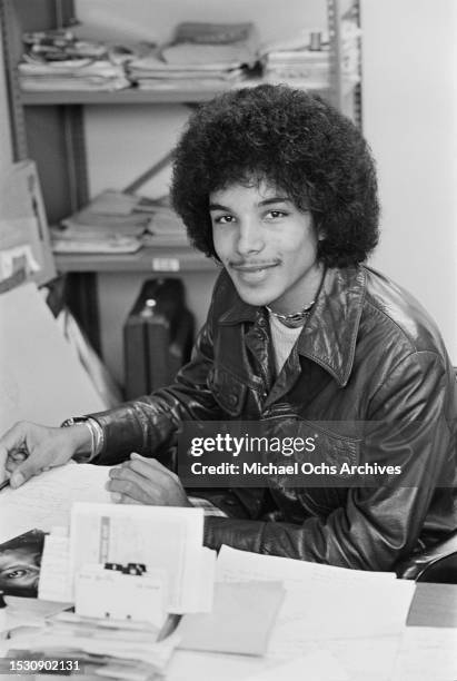 Young Soul Train dancer Tyrone Swan during a photo shoot, United States, 25th January 1974.