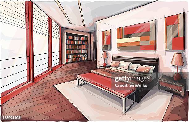 design - bedroom stock illustrations