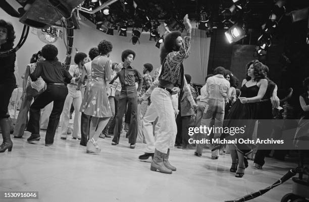 Soul Train tv show which aired on the 8th January 1977 during filming, United States, 18th December 1976.