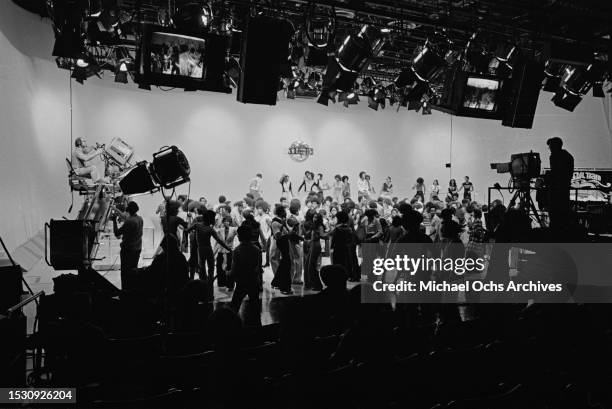 Soul Train tv show during filming, United States, 18th December 1976.