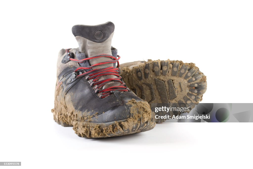 Hiking dirty boots