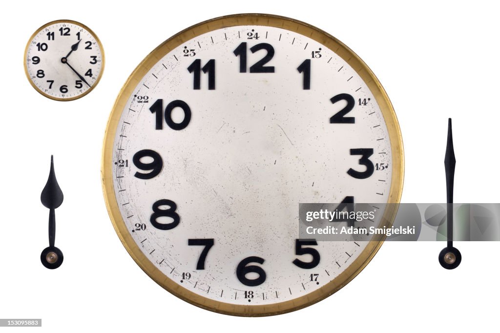 DIY clock face with hands