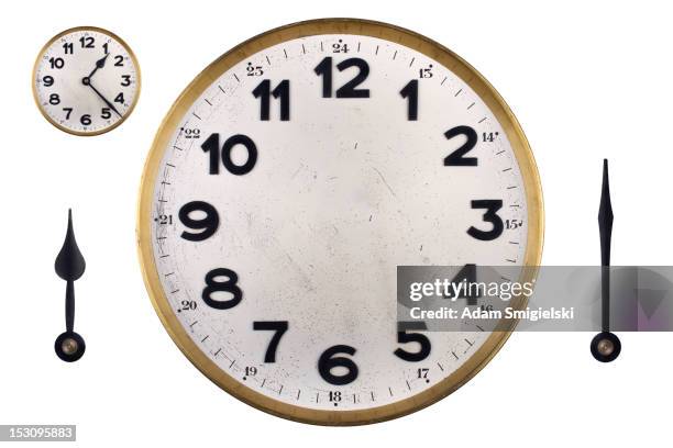 diy clock face with hands - 12 o'clock stock pictures, royalty-free photos & images