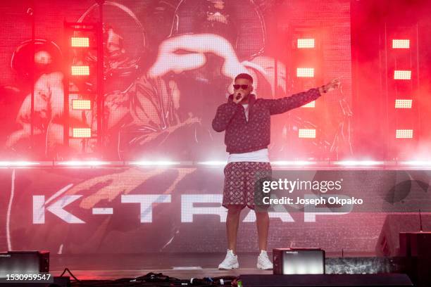 Trap performs during day three of Wireless Festival 2023 at Finsbury Park on July 09, 2023 in London, England.