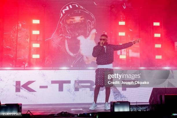 Trap performs during day three of Wireless Festival 2023 at Finsbury Park on July 09, 2023 in London, England.